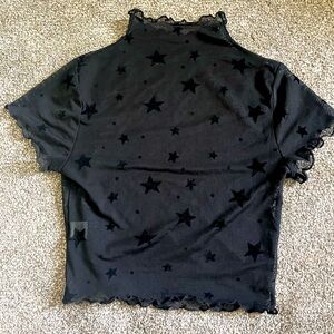Star mesh crop top